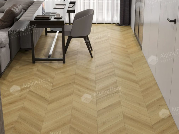 Ламинат Alpine Floor Искусство шеврона (CHEVRON ART) Дуб Пиренеи LF109-03
